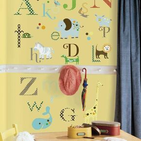 RoomMates RMK1440SCS Animal Alphabet Peel and Stick Wall Decals