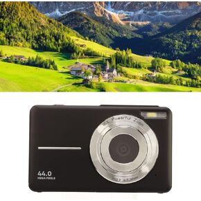 1080P 44M Pocket Digital Camera, 16X Digital Zoom Portable Compact Camera, 2.4 Inch IPS Screen, Autofocus, Automatic Beauty, Gifts for Teens Students Boys Girls(Black) in Kuwait