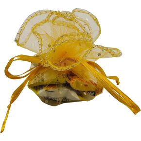 100pcs Sheer Organza Favor Bags Round Drawstring Organza Jewelry Candy Pouch 26cm/10.2 inch Diameter Christmas Wedding Party Favor Gift Packaging Bags (White)