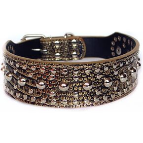 Spiked Studded Dog Collar-Mushrooms Rivets Studded Adjustable PU Leather Dog Collar for Medium and Large Dog 2" Wide Pitbull Boxer German Shepherd Collar in Saudi Arabia
