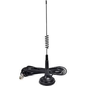 HYS 27Mhz Magnetic Mount Base Antenna with PL259, 2.5inchs Magnetic Base, Magnet Mount Stainless Steel CB Antenna for 26-28Mhz Cobra Midland Uniden Anytone Handheld/Mobile CB Radio/Device