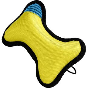 Pawty Dog Toys - PAWTY Bone - Tough Chew Resistant Dog Toy - The Ultimate Dog Toy for Aggressive Chewers - Durable Heavy Duty Dog Toy - Chew Toy for Strong Chewers (Yellow/Blue)