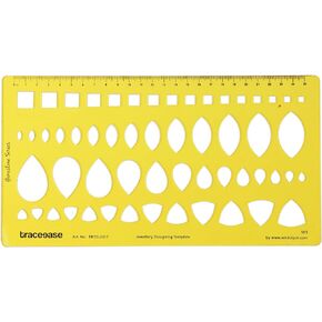 Traceease Square/Marquise/Pear/Trillion Gemstone Guide Drafting Tools Jewellery Designing Stencils Jewelry Templates