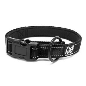Happilax Dog Collar for Small Dogs Padded Adjustable Reflective with Pull Stop 11-13 in