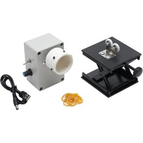 Portable Professional Fishing Rod Building Winding Tool, AC 100-240V Elctric-Drive DIY Fishing Rod Tool Machine 0-60RPM Adjustable Fishing Rod Winding Machine for Epoxy Drying