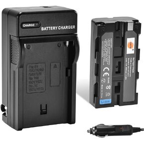 DSTE Replacement for NP-F550 Battery + DC01 Travel and Car Charger Adapter Compatible Sony CCD-RV100 SC5 TR1 TR917 Camera CN-160 CN304 YN 300 VL600 LED Video Light as NP-F330 NP-F530 NP-F570