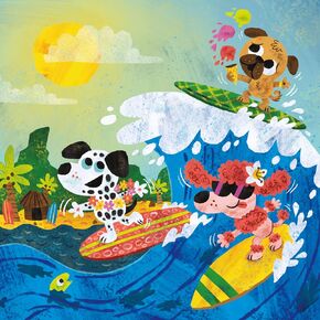 Ceaco - Surf Pups - 100 Piece Jigsaw Pieces