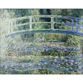 Claude Monets Water Lilies and Japanese Bridge 1899 - Premium 500 Piece Jigsaw Puzzle for Adults