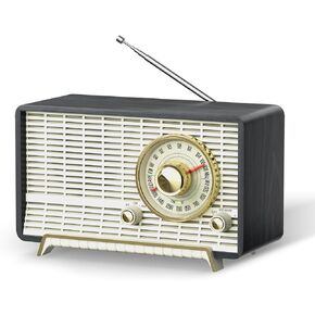 YOWGUIF AM FM Radio Classic Retro Wood Table Radio Bluetooth Speakers Radios Plug-in Wall with Rotary Knob Great for Home, Office