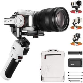 Zhiyun Crane M3 S Combo Version, 3-Axis Handheld Gimbal for DSLR Mirrorless Cameras Video Stabilizer Compatible with GoPro, Action Camera, Smartphone, Tripod Phone Clip Included
