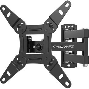 Full Motion TV Wall Mount for Most 17-55 inch Flat Screen TVs & Monitors with Swive,Extension and Tilt TV Mount can Hold Up to 66 lbs and Max VESA of 400x400mm
