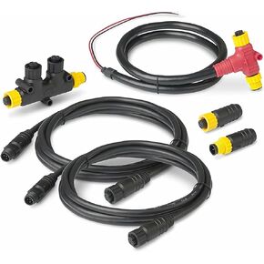 NMEA 2000 Starter Kit, Backbone Cables Drop Cables Dual Tees Kits Terminators Marine 2K Network for Lowrance Simrad Garmin Dual Device