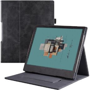 BOZHUORUI Stand Case for All-New 10.3" Onyx Boox Note Air3/Note Air3 C/Boox Note Air2/Note Air2 Plus ePaper Tablet - PU Leather Sleeve Cover with Hand Strap and Auto Sleep/Wake (Rock Black)