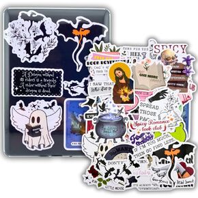 TriluckyDeco Book Stickers for Kindle, Smutty Smut Lovers Gift Bookish Adults Booktok Spicy Reading Club Accessory,Fantasy Dragon Merch Laptop Decal Skin Water Bottle Scrapbook Supply Funny Cute Items