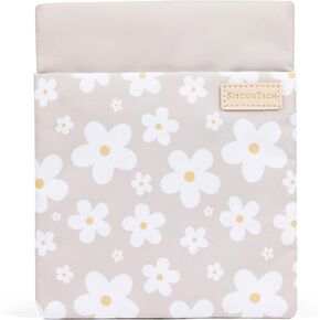 StickieTech Kindle Sleeve Pouch | Water-Resistant Material | Compatible with Kindle Basic 6" & Kindle Paperwhite 6.8" | Padded Case with 2 Hidden Zippered Pockets (Simply Daisy)