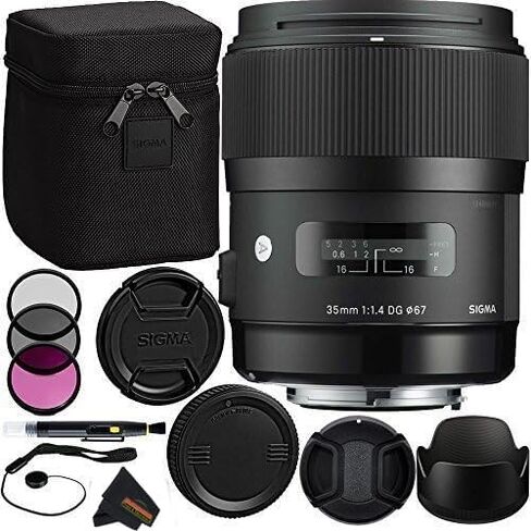 Sigma 35mm f/1.4 DG HSM Art Lens (for Canon DSLR Camera) Bundle Includes Manufacturer Accessories + Sunshine Photo Basic Bundle... in Saudi Arabia