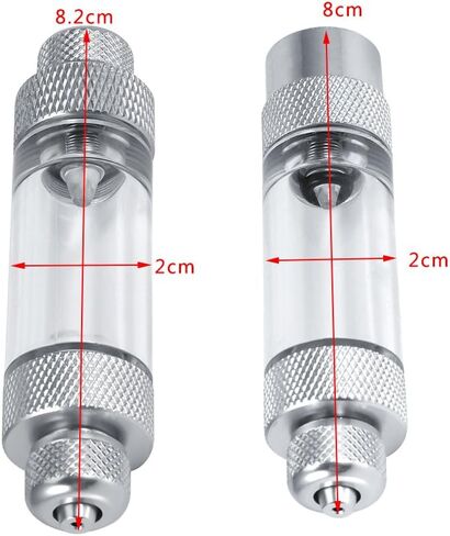 Aquarium Water Plant CO2 Bubble Counter Single/Double Head Non-Return Bubble Counter Fish Tank Tool (3.1 * 0.8inch) in Saudi Arabia