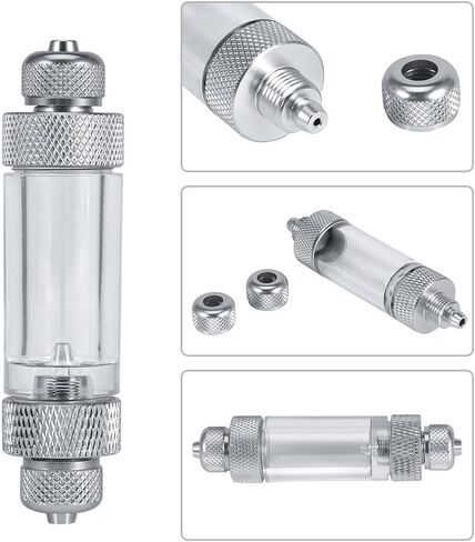 Aquarium Water Plant CO2 Bubble Counter Single/Double Head Non-Return Bubble Counter Fish Tank Tool (3.1 * 0.8inch) in Saudi Arabia