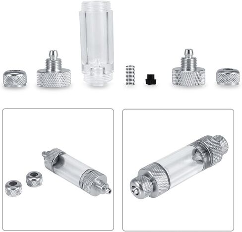 Aquarium Water Plant CO2 Bubble Counter Single/Double Head Non-Return Bubble Counter Fish Tank Tool (3.1 * 0.8inch) in Saudi Arabia