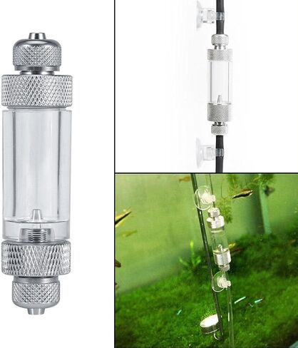 Aquarium Water Plant CO2 Bubble Counter Single/Double Head Non-Return Bubble Counter Fish Tank Tool (3.1 * 0.8inch) in Saudi Arabia