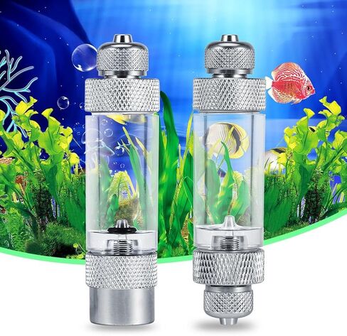 Aquarium Water Plant CO2 Bubble Counter Single/Double Head Non-Return Bubble Counter Fish Tank Tool (3.1 * 0.8inch) in Saudi Arabia