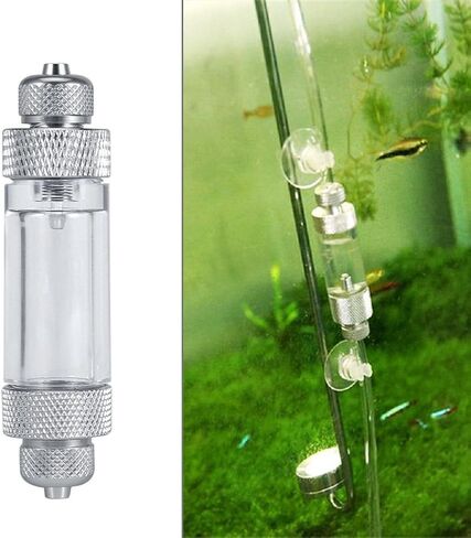 Aquarium Water Plant CO2 Bubble Counter Single/Double Head Non-Return Bubble Counter Fish Tank Tool (3.1 * 0.8inch) in Saudi Arabia