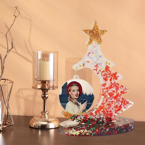 Didmortool Christmas Tree Photo Frame Resin Molds 6.8'' x 8.3'' Epoxy Resin Picture Frame Mold Christmas Photo Frame Resin Molds for Flowers Preservation, Resin Art, DIY Wedding in Saudi Arabia