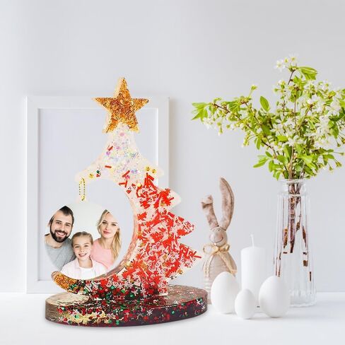 Didmortool Christmas Tree Photo Frame Resin Molds 6.8'' x 8.3'' Epoxy Resin Picture Frame Mold Christmas Photo Frame Resin Molds for Flowers Preservation, Resin Art, DIY Wedding in Saudi Arabia