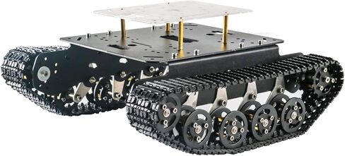 طقم هيكل سيارة روبوت ذكي ممتص للصدمات احترافي لاردوينو/فطيرة التوت/ميكوبت، مركبة ممتصة للتعليق مجنزرة للتحكم عن بعد مع محركين للتشفير بتيار مستمر in Kuwait