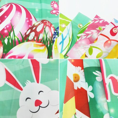 سعيد عيد الفصح خلفية راية 71 × 43 بوصة كبيرة الحجم عيد الفصح بيض ملون خلفية راية مع بيض عيد الفصح الأرنب عيد الفصح هانت لعبة زينة الحفلات ربيع عيد الفصح صور كشك الدعائم in Kuwait