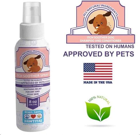 Pawtitas Itch Soother Dog Balm Relief from itching Skin, Flaky, Dry Coat, Hotspot, Rash and Damaged Skin Made with Organic Almond and Goldenseal Provide Instant Calmness for Your Puppy Can 1.75 OZ in Saudi Arabia