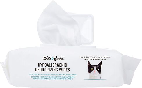 Petco Brand - Well & Good Hypoallergenic Deodorizing Cat Wipes, Pack of 100, 100 CT in Kuwait