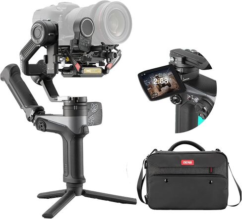 Zhiyun Weebill 2 Pro، مثبت انحراف محمول ثلاثي المحاور لكاميرات DSLR والكاميرات غير المرآة ومثبت فيديو احترافي متوافق مع Sony Nikon Canon Panasonic LUMIX in Saudi Arabia