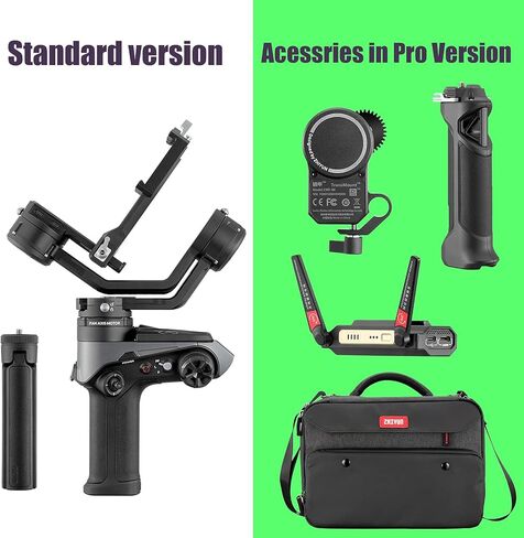 Zhiyun Weebill 2 Pro، مثبت انحراف محمول ثلاثي المحاور لكاميرات DSLR والكاميرات غير المرآة ومثبت فيديو احترافي متوافق مع Sony Nikon Canon Panasonic LUMIX in Saudi Arabia