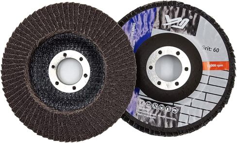 10 Pack 4 1/2 inch x 7/8 Inch Flap Disc Angle Grinder Sanding Disc 60 Grit Flap Sanding Disc for Sanding, Stock and Rust Removal, Finishing, Grinding, Deburring in Saudi Arabia