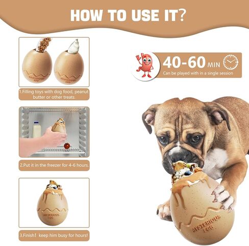 tekkperry علاج دائم الاستغناء عن ألعاب الكلب، تغذية بطيئة ألعاب مضغ الكلب، ألعاب الكلب القابلة لإعادة الاستخدام القابلة للملء، الحُلى للكلاب المتوسطة الكبيرة والمضغ العدوانية المطاط الطبيعي in Kuwait