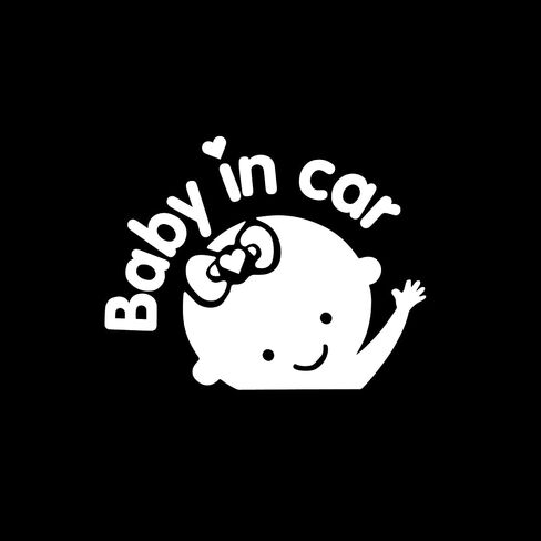 ملصق سيارة Baby on Board، طفلة في السيارة، ملصق سيارة يحمل علامة سلامة الطفل، مقاس 6.7 × 5.4 بوصة للشاحنات والشاحنات والسيارات والنافذة، in Saudi Arabia