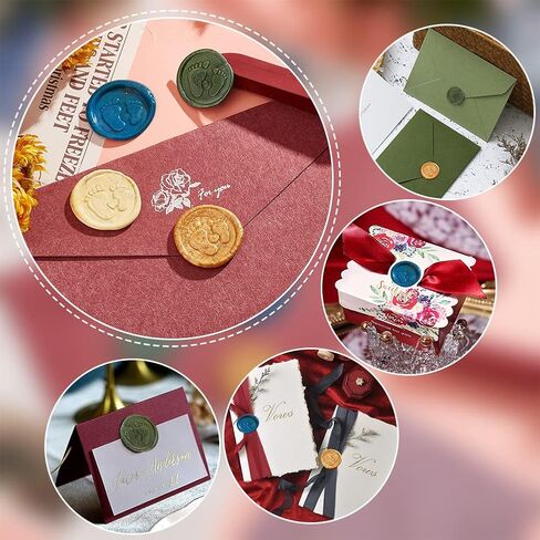 PH PandaHall Baby Foot Wax Seal Stamp Vintage Retro Sealing Stamp for Embellishment of Envelopes, Baby Shower Party Invitation, Wine Packages, Gift Packing, Greeting Cards in Saudi Arabia