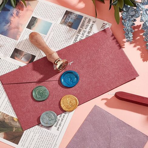 PH PandaHall Baby Foot Wax Seal Stamp Vintage Retro Sealing Stamp for Embellishment of Envelopes, Baby Shower Party Invitation, Wine Packages, Gift Packing, Greeting Cards in Saudi Arabia