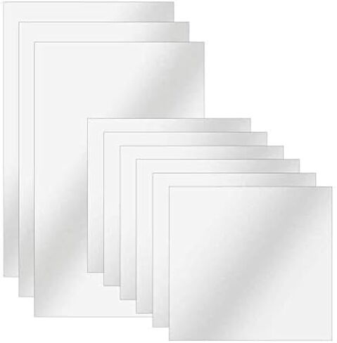 9 قطع من أوراق المرآة اللاصقة، 3 قطع مقاس 6 بوصة × 9 بوصة و6 قطع من أوراق المرايا المرنة مقاس 6 بوصة × 6 بوصة، ورقة مرآة بلاستيكية، عصا ذاتية اللصق على بلاط المرآة، قشرها والصقها، رائعة للحرف اليدوية وجدار المرآة in Kuwait