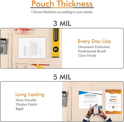 TYH Supplies 8.5 x 11 Inch, Letter Size, 3 Mil Clear Hot Glossy Thermal Laminating Pouches Lamination Sheet Laminator Pockets (200 Pack) in Saudi Arabia