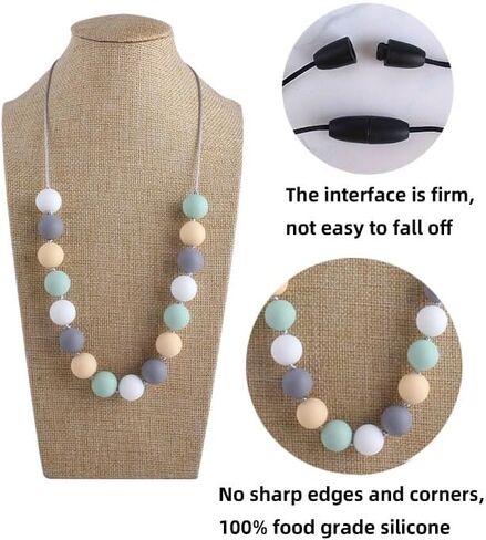 قلادة التسنين للطفل، قلادات مضغ وسوار للأطفال الحسيين، قلادات التسنين من السيليكون للأطفال الصغار والأولاد والبنات والأطفال المصابين بالتوحد in Kuwait