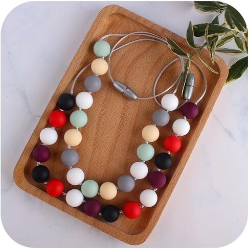 قلادة التسنين للطفل، قلادات مضغ وسوار للأطفال الحسيين، قلادات التسنين من السيليكون للأطفال الصغار والأولاد والبنات والأطفال المصابين بالتوحد in Kuwait