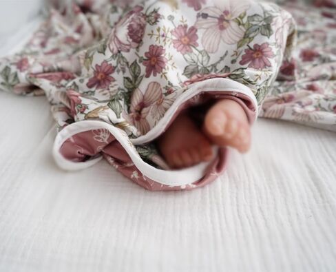 Little Jump Jersey Knitted Swaddle Blanket, Premium Baby Blanket,Soft Stretchy Quilt for Babies, Toddlers, Kids (Vintage Floral) in Saudi Arabia
