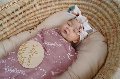 Little Jump Jersey Knitted Swaddle Blanket, Premium Baby Blanket,Soft Stretchy Quilt for Babies, Toddlers, Kids (Vintage Floral) in Saudi Arabia