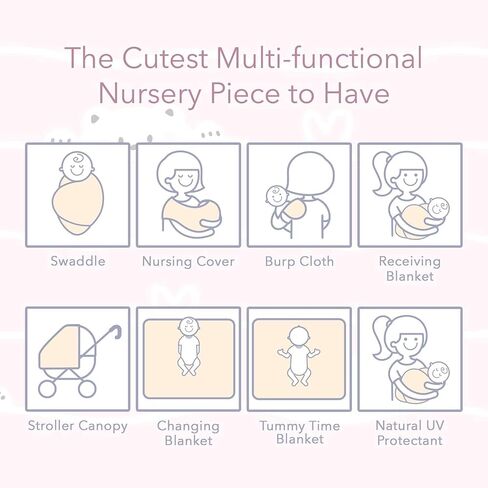 Little Jump Stretchy Jersey Knit Swaddle Blankets, Premium Cotton Floral Baby Blanket,Soft Western Wild Flowers Baby Quilt for Baby Girls and Toddlers(Vintage Floral) in Saudi Arabia