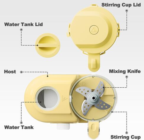 Veroline Baby Food Maker, One Button Rotate Control Baby Food Processor, Baby Puree Maker with Steaming and Grinding Functions, Baby Food Steamer and Blender, Yellow in Kuwait