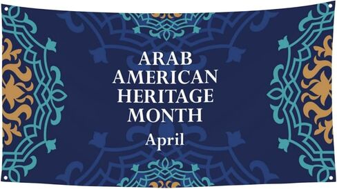 الوطنية العربية الأمريكية التراث شهر خلفية حزب راية عطلة الديكور الصورة كشك خلفية نسيج 70 * 35 بوصة ديكور لوازم علامة للمنزل مكتب in Saudi Arabia