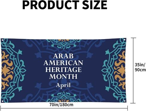 الوطنية العربية الأمريكية التراث شهر خلفية حزب راية عطلة الديكور الصورة كشك خلفية نسيج 70 * 35 بوصة ديكور لوازم علامة للمنزل مكتب in Saudi Arabia