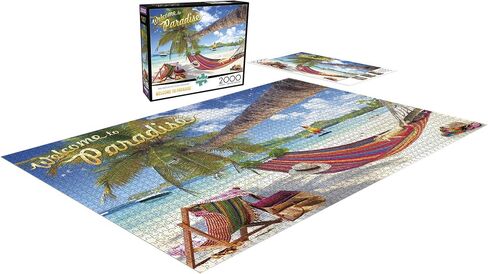 Buffalo Games - Welcome to Paradise - 2000 Piece Jigsaw Puzzle for Adults Challenging Puzzle Perfect for Game Nights - 2000 Piece Finished Size is 38.50 x 26.50 in Saudi Arabia